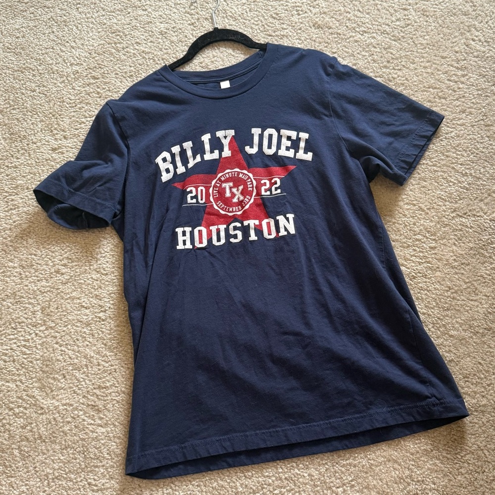 Billy Joel Houston concert shirt navy size large